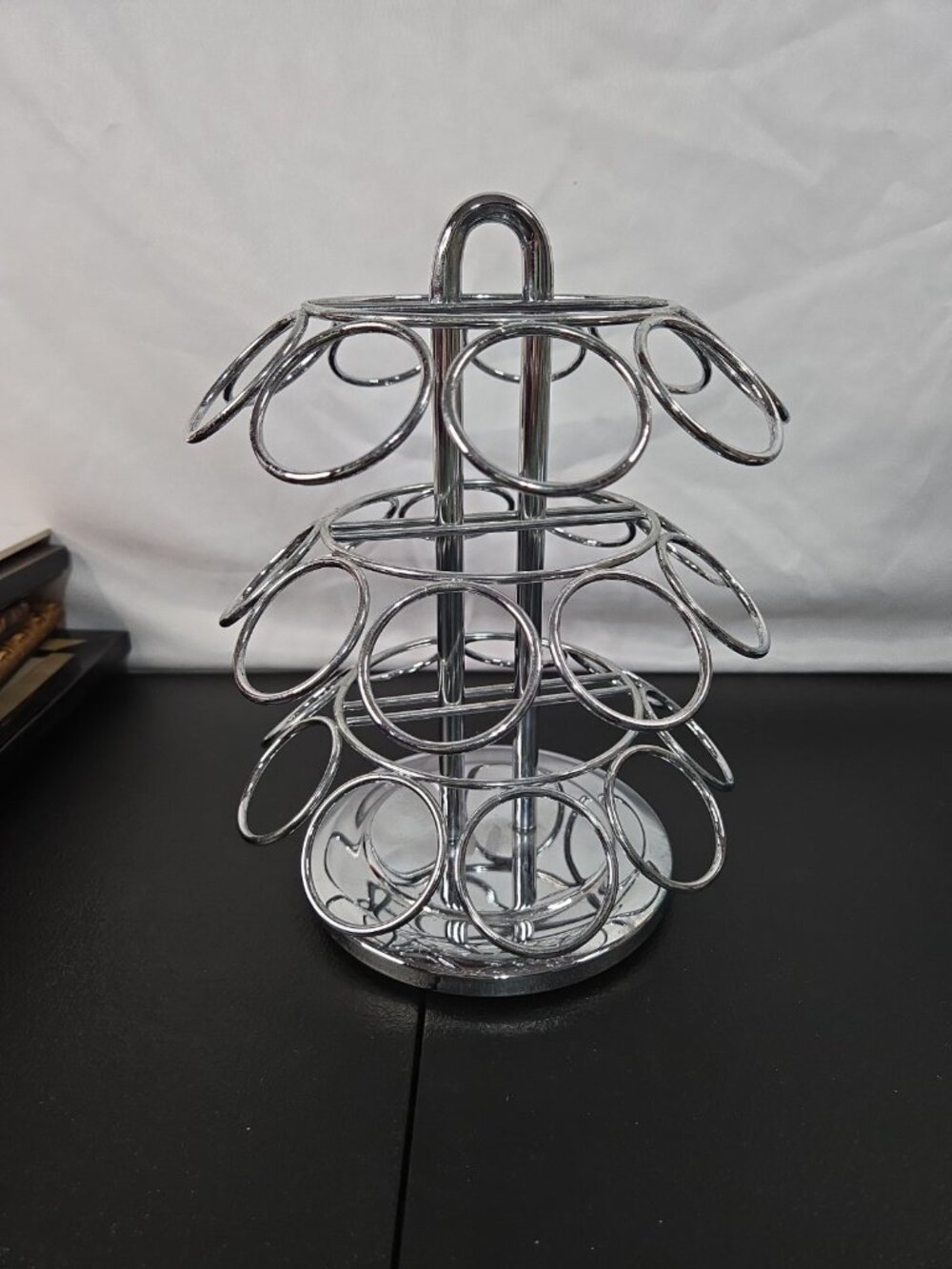 Keurig K Cup Holder Carousel Chrome Silver Holds 27 K Cups